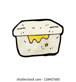 caricatura de la vieja caja de almuerzo