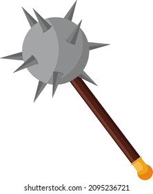 Mace antiguo, ilustración, vector sobre un fondo blanco.