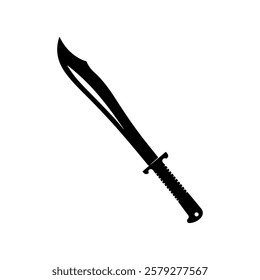 Old machete icon silhouette vector illustration design on white background.