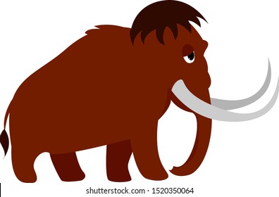 Mamut antiguo, ilustración, vector sobre fondo blanco.