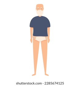 Old man adult diaper icon cartoon vector. Baby health. Medicine care
