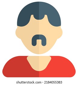 Old man avatar with moustache and receding hairline