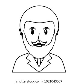 old man  avatar vector illustration