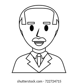 old man  avatar vector illustration