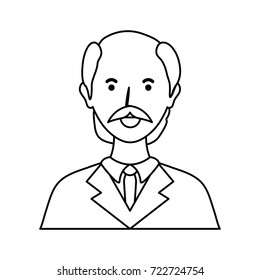 old man  avatar vector illustration