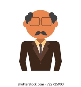 old man avatar   vector illustration