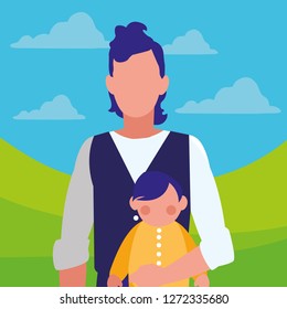 Old man and baby design