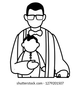 Old man and baby design
