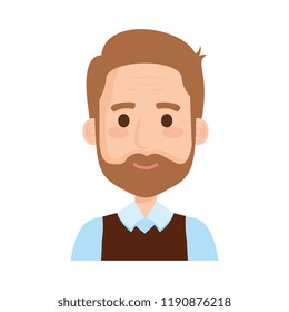 old man with beard avatar character