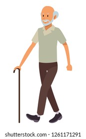 old man with cane