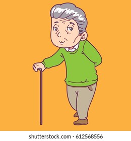 Old man with cane