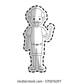 old man cartoon icon