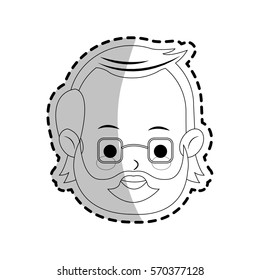 old man cartoon icon