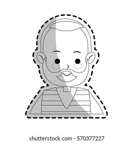 old man cartoon icon