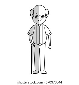 old man cartoon icon