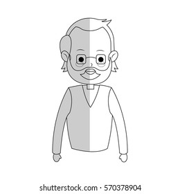 old man cartoon icon