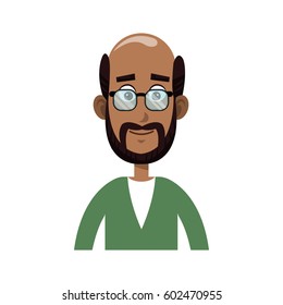 old man cartoon icon
