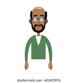 old man cartoon icon