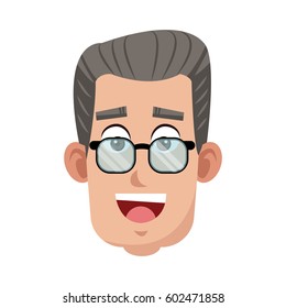 old man cartoon icon