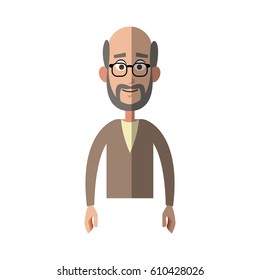 old man cartoon icon