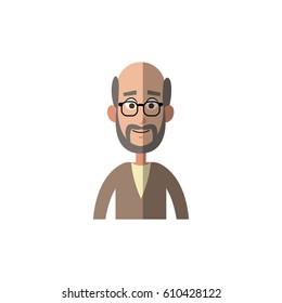 old man cartoon icon
