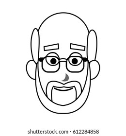old man cartoon icon