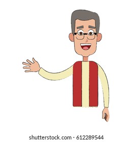 old man cartoon icon