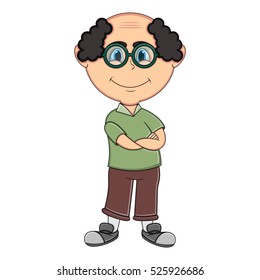 The old man cartoon vector