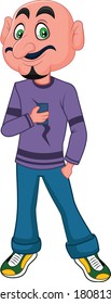 Old man cartoon vector art and illustration