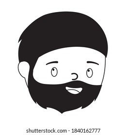 caracter de hombre viejo cara diseño aislado fondo blanco ilustración vectorial