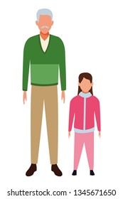 old man and child avatars