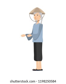 old man chinese peasant avatar character