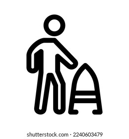 old man citizen icon or logo isolated sign symbol vector illustration - high quality black style vector icons
