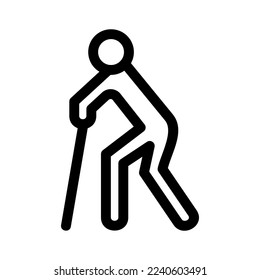 old man citizen icon or logo isolated sign symbol vector illustration - high quality black style vector icons
