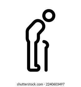 old man citizen icon or logo isolated sign symbol vector illustration - high quality black style vector icons
