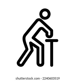 old man citizen icon or logo isolated sign symbol vector illustration - high quality black style vector icons
