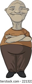 Old man with crossed hands