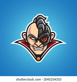 OLD MAN CYBORG MASCOT LOGO