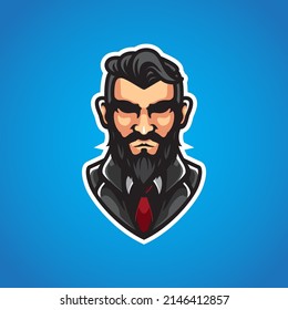 OLD MAN E SPORT MASCOT LOGO