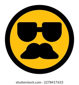 old man expression emoticon fill icon 