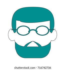 Old man face cartoon