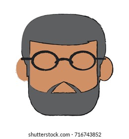 Old man face cartoon
