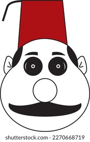old man face vector charater
