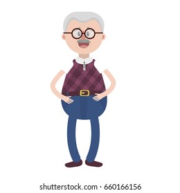 old man with glasses and hairstyle