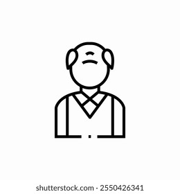 old man grandpa icon sign vector