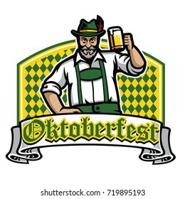 Old Man Happy Oktoberfest Badge