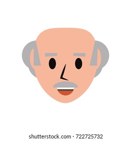 old man head  vector illustration