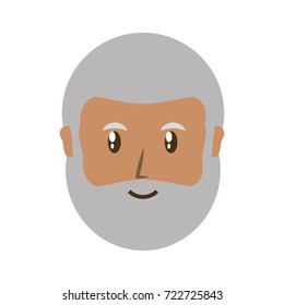 old man head  vector illustration