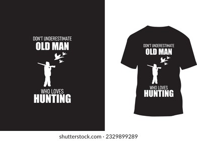 OLD MAN HUNTING T-SHIRT DESIGN