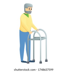 Alter Mann Symbol. Cartoon des alten Mannes, Vektorsymbol für Webdesign einzeln auf weißem Hintergrund